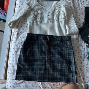 Plaid mini skirt